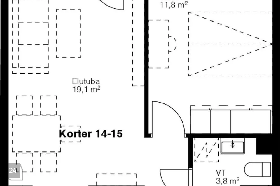 2-toaline Korter - Tartu vald, Raadi alev - foto 2