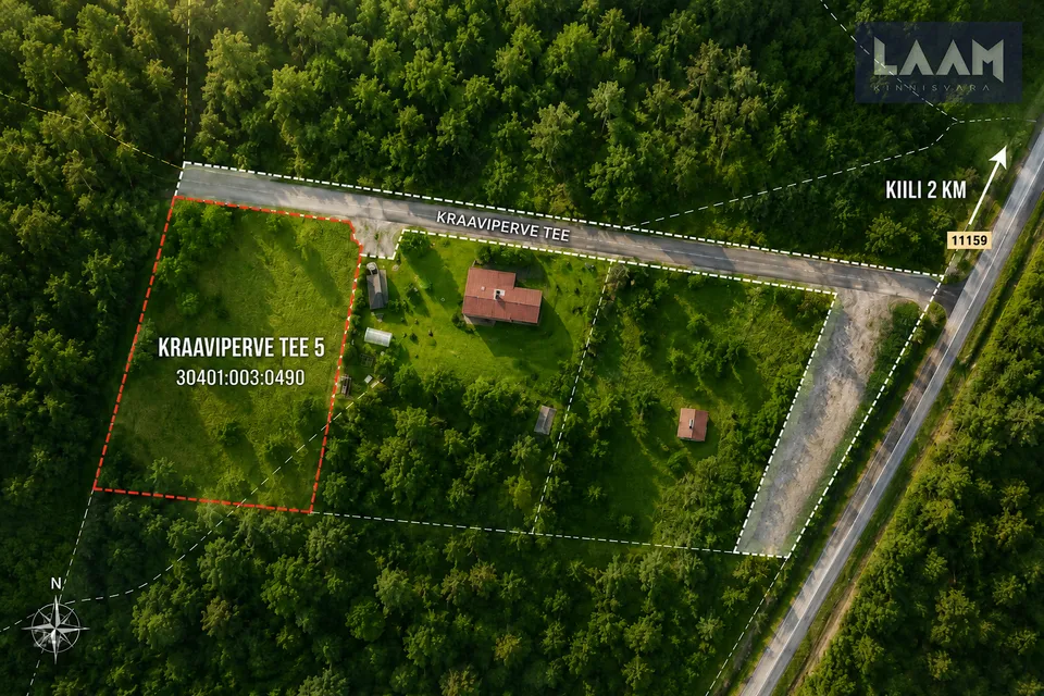Земля жилой застройки, 3541 m² участок в Kiili vald, Lähtse küla