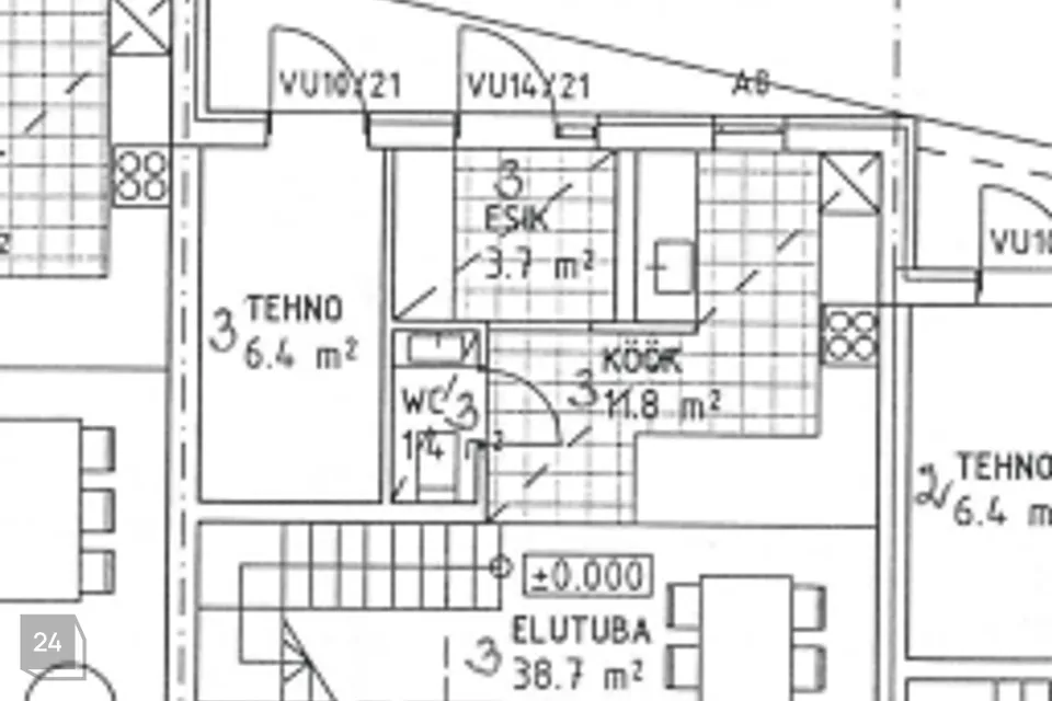 Рядный бокс, 4-комнатная часть дома в Rae vald, Peetri alevik - фото 2