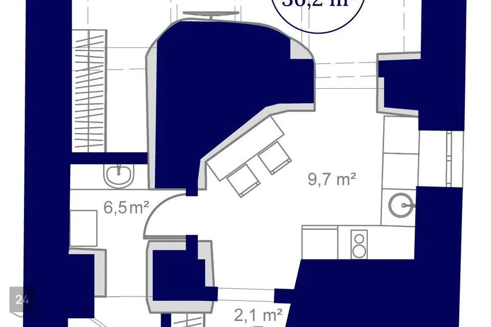 2-room apartment in Tartu linn, Tartu linn - photo 3
