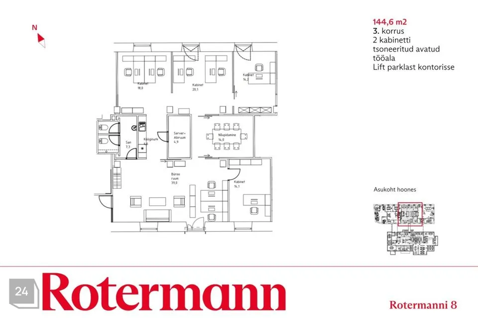 Büroo, 144 m² Äripind  -  Tallinn, Kesklinna linnaosa - foto 4