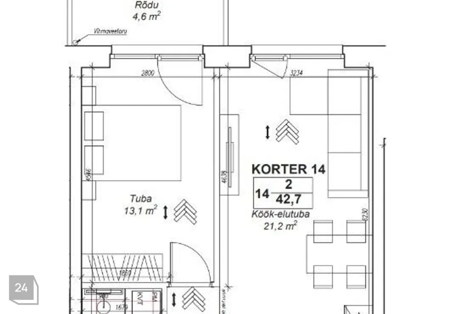 2-toaline Korter  -  Tallinn, Haabersti linnaosa - foto 5