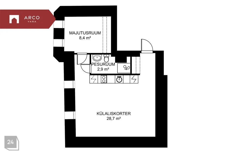 40 m² Korter - Viljandi linn - foto 2