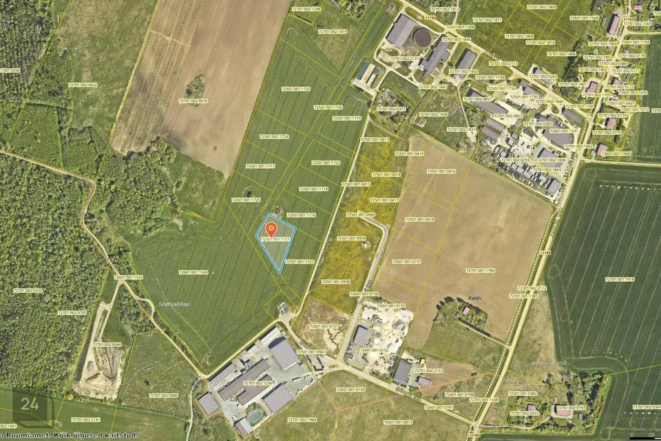 Tootmismaa või Ärimaa, 5001 m² Maa  -  Saue vald, Alliku küla