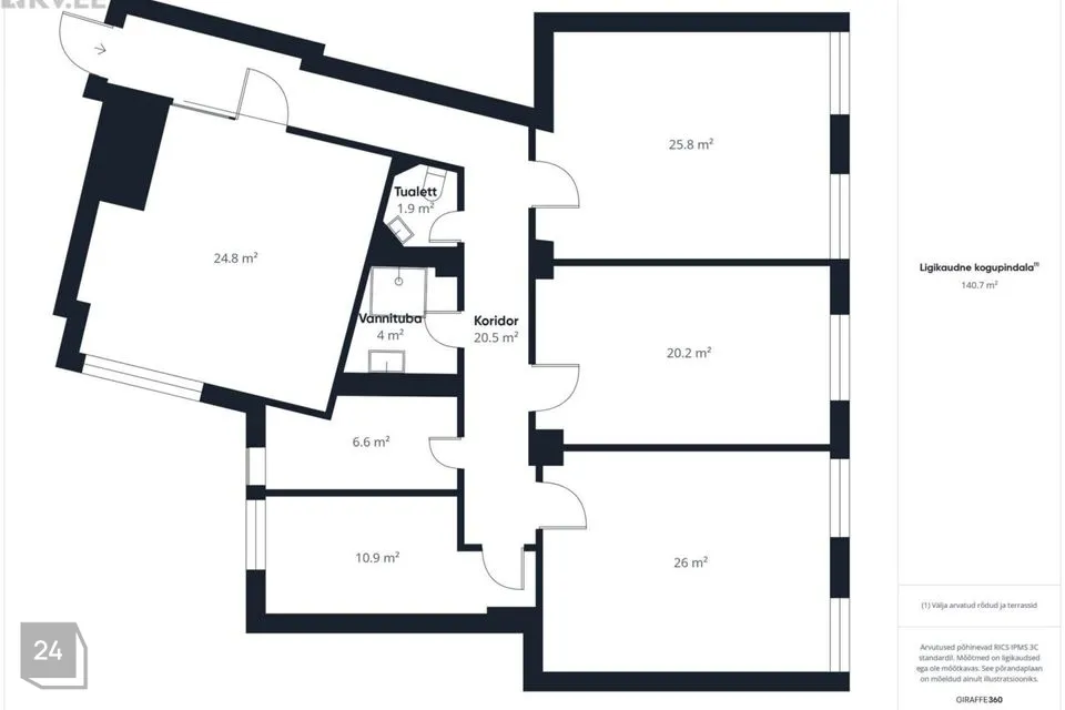 137 m² Äripind  -  Tallinn, Kesklinna linnaosa