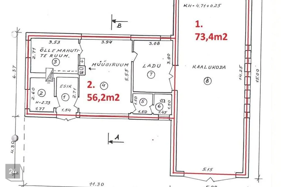 Mitme sihtotstarbega, 73 m² Äripind - Valga vald, Valga linn - foto 5