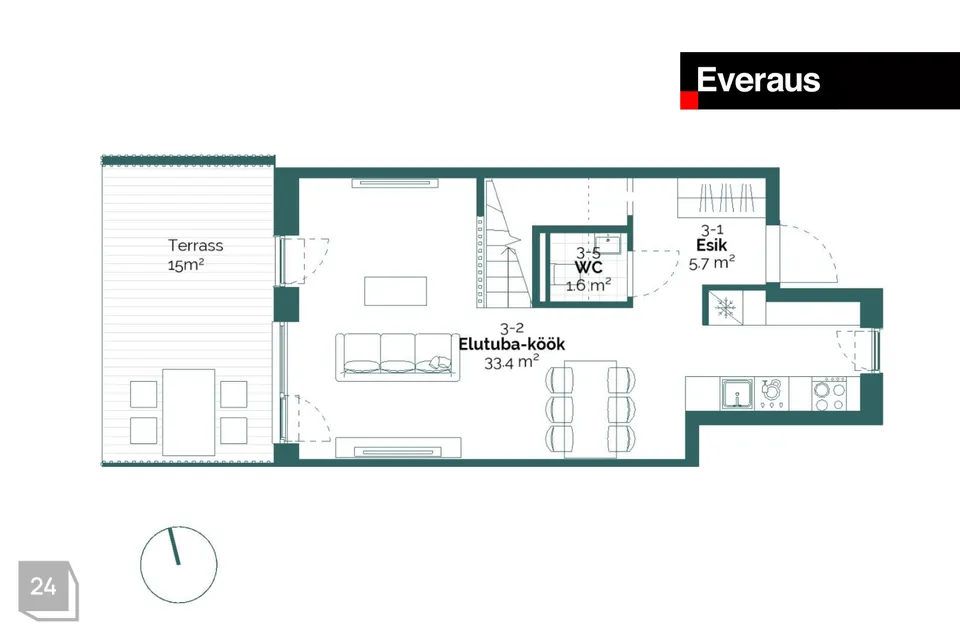 Row house box, 4-room partial house in Kiili vald, Luige alevik - photo 2