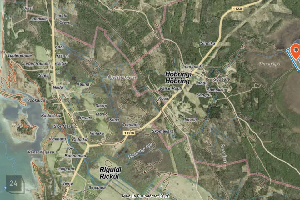 Maatulundusmaa, 46256 m² Maa  -  Lääne-Nigula vald, Höbringi küla / Höbring