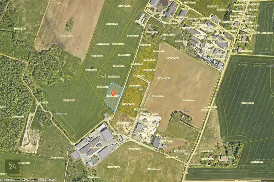 Tootmismaa või Ärimaa, 6914 m² Maa  -  Saue vald, Alliku küla
