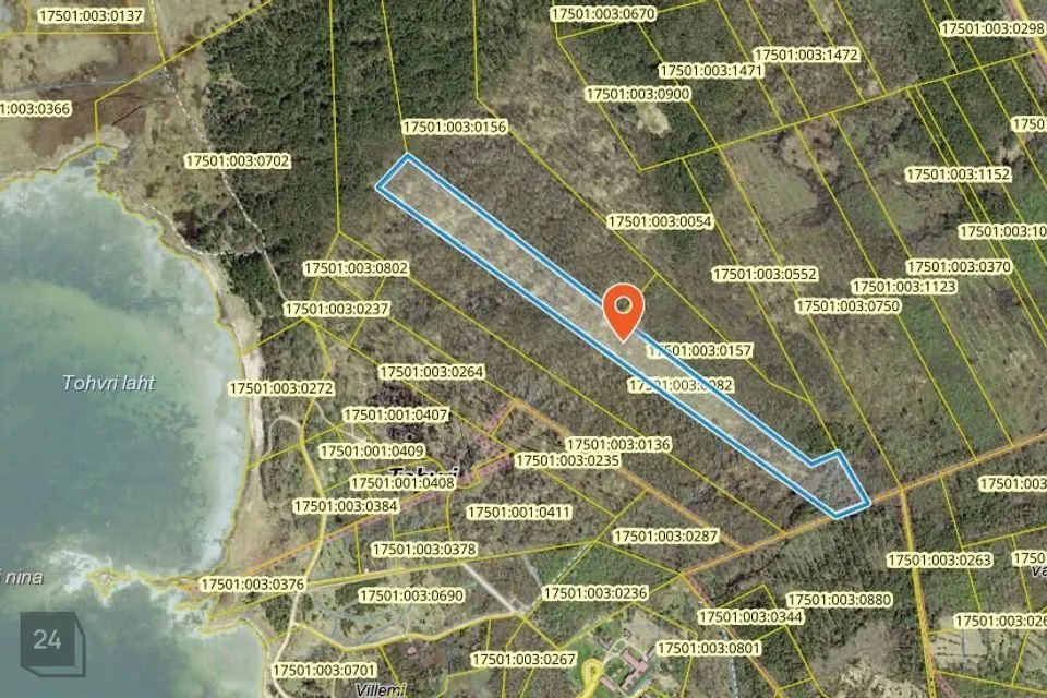 Cultivated land, 98789 m² land in Hiiumaa vald, Tohvri küla