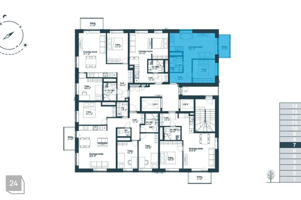 2-toaline Korter  -  Tallinn, Haabersti linnaosa - foto 3