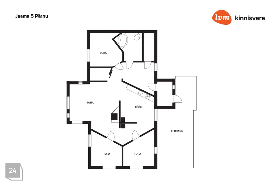 4-toaline Korter - Pärnu linn, Pärnu linn - foto 3