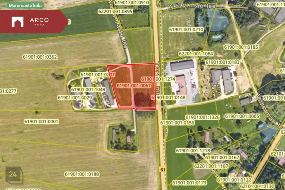 Maatulundusmaa, 12399 m² участок в Põlva vald, Mammaste küla