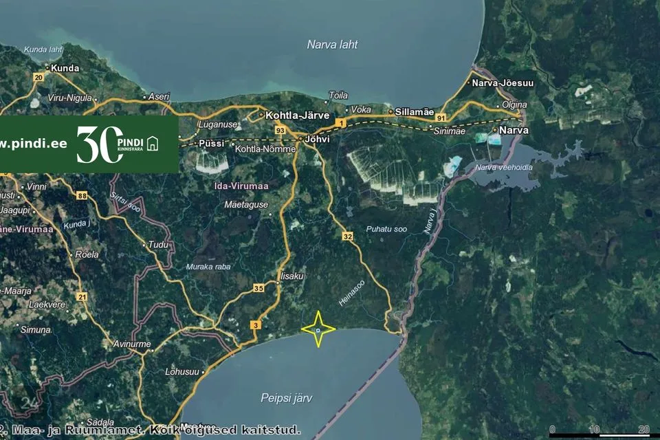 Elamumaa, 1450 m² Maa  -  Alutaguse vald, Alajõe küla - foto 2