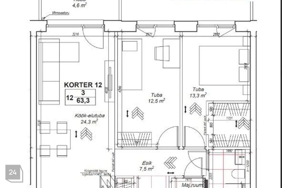 3-toaline Korter  -  Tallinn, Haabersti linnaosa - foto 5