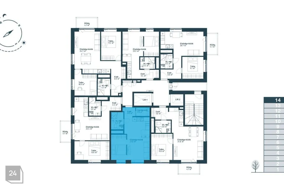 1-toaline Korter  -  Tallinn, Haabersti linnaosa - foto 3