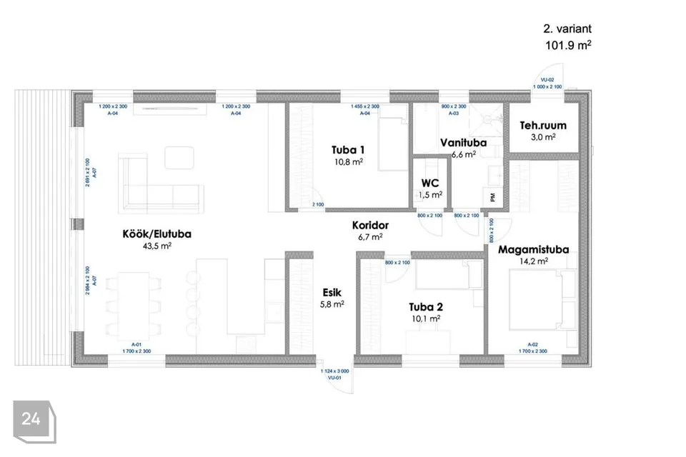 4-toaline Maja  -  Kastre vald, Kurepalu küla - foto 5