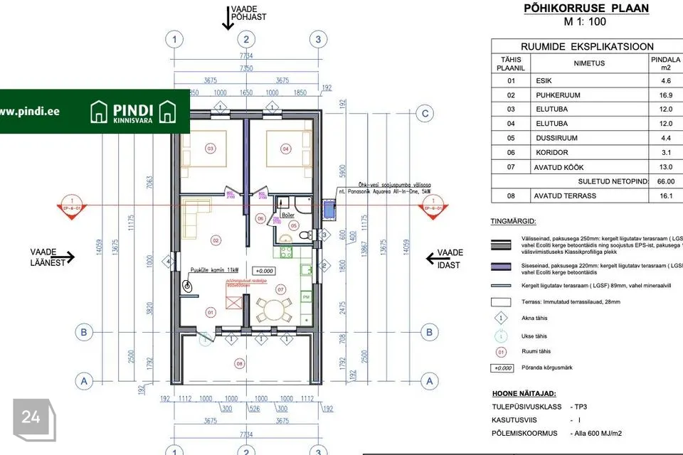 66 m² Дача в Viru-Nigula vald, Kalvi küla - фото 3