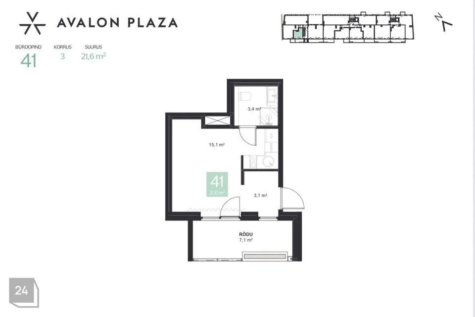 21 m² Äripind  -  Tallinn, Kesklinna linnaosa - foto 2