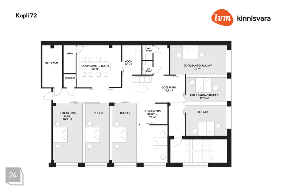 Bureau, 12 m² business in Tallinn, Põhja-Tallinna linnaosa - photo 3