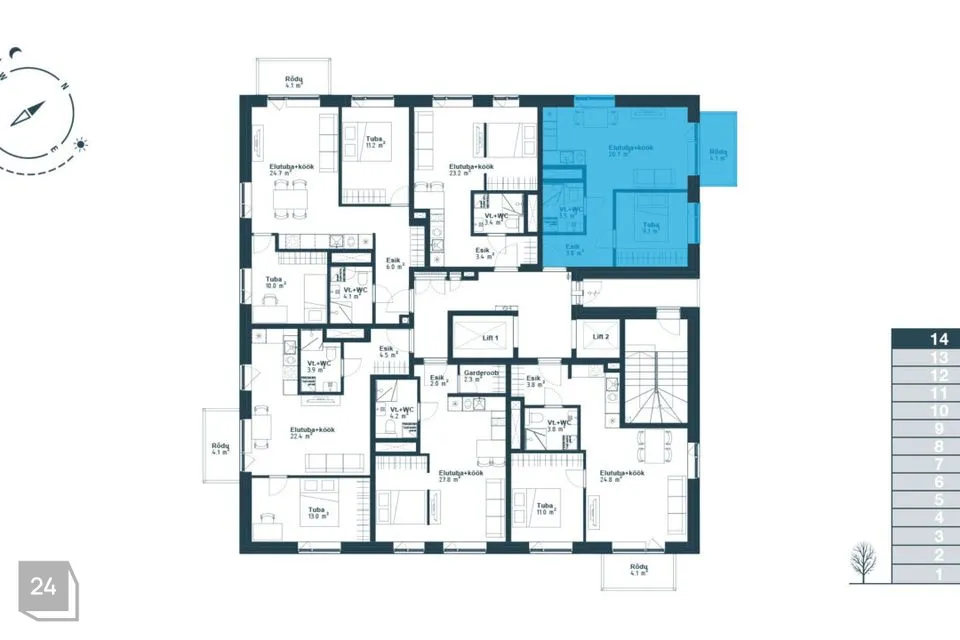 2-toaline Korter  -  Tallinn, Haabersti linnaosa - foto 3