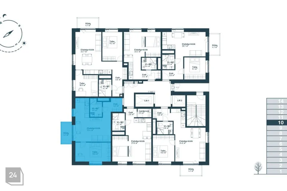 2-toaline Korter  -  Tallinn, Haabersti linnaosa - foto 3