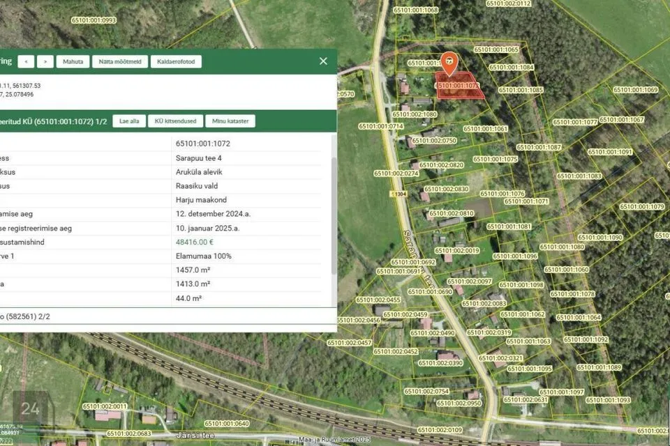 Elamumaa, 1457 m² Maa - Raasiku vald, Aruküla alevik - foto 4