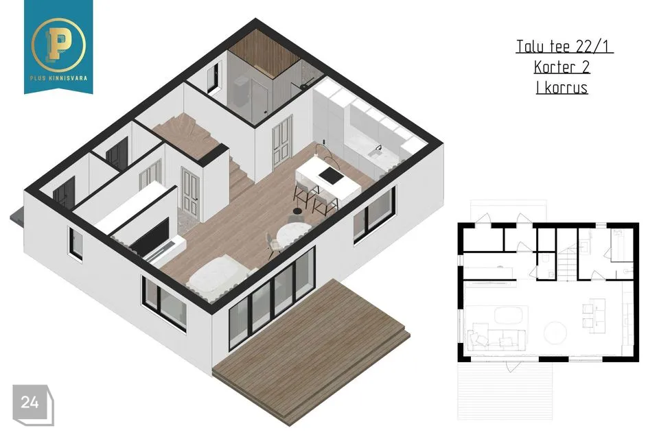 4-toaline Majaosa - Lääne-Harju vald, Lehola küla - foto 4