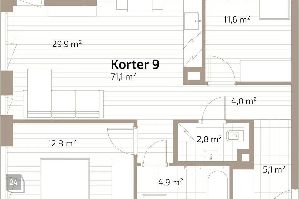 3-room apartment in Rae vald, Jüri alevik - photo 4