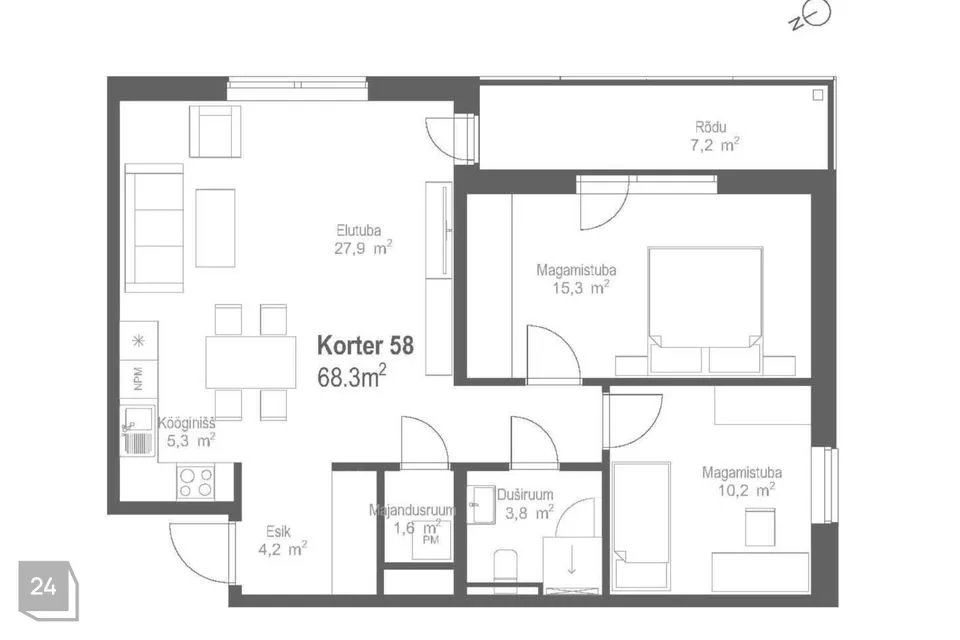 3-room apartment in Tallinn, Kesklinna linnaosa - photo 2