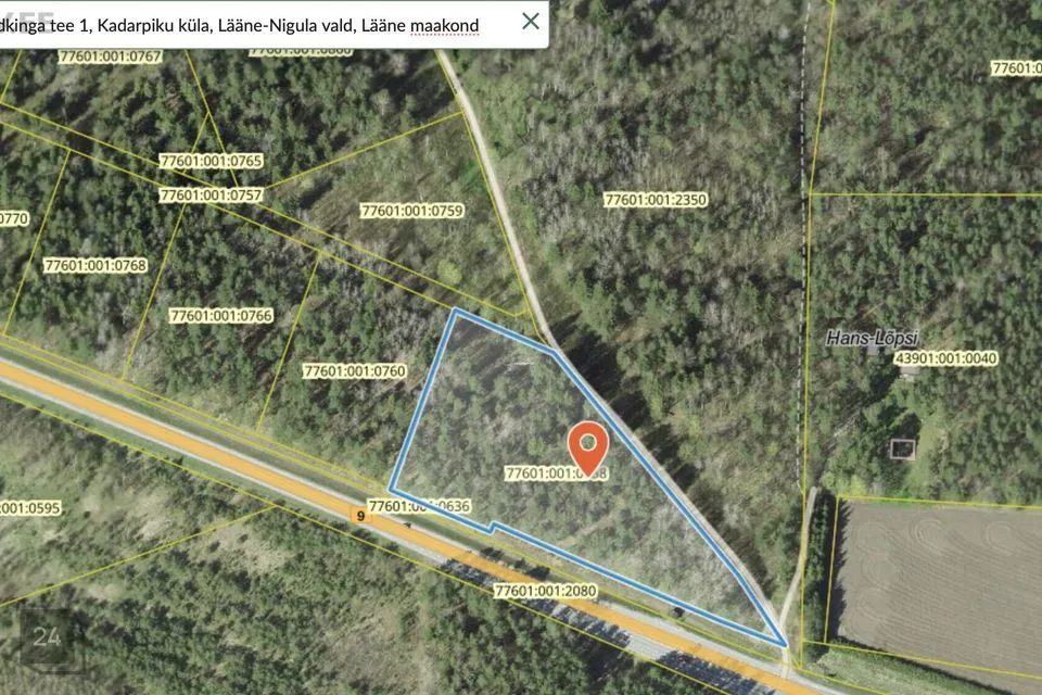 Земля жилой застройки, 10562 m² участок в Lääne-Nigula vald, Kadarpiku küla