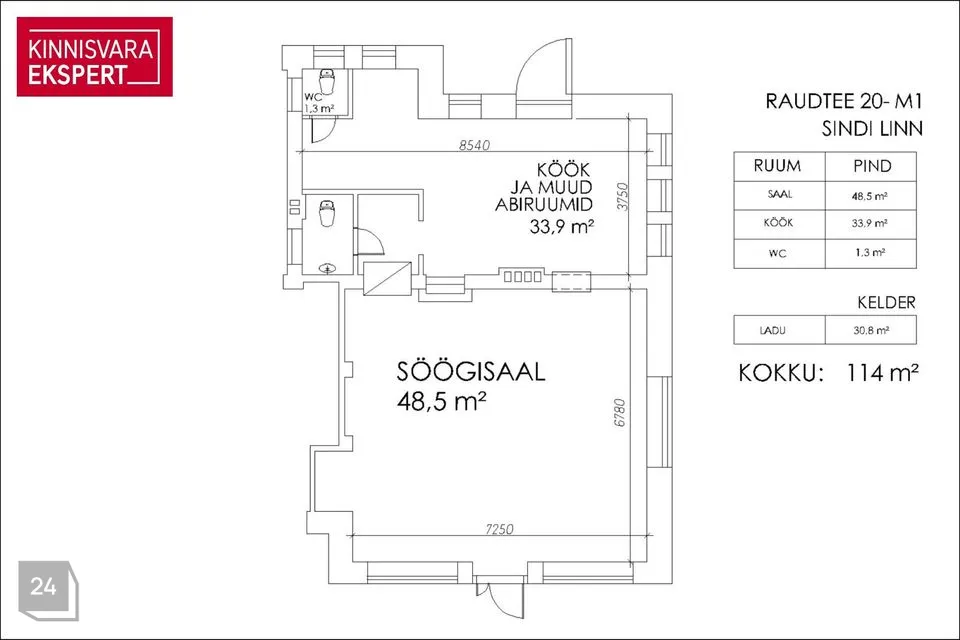 114 m² Korter  -  Tori vald, Sindi linn - foto 5