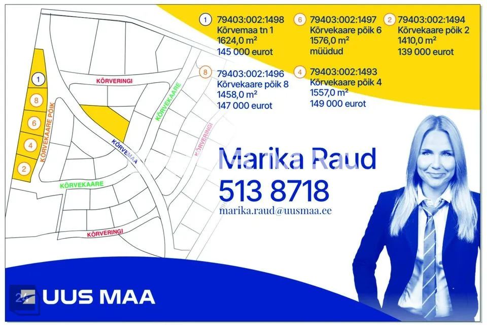 Elamumaa, 1557 m² Maa - Tartu vald, Kõrveküla alevik