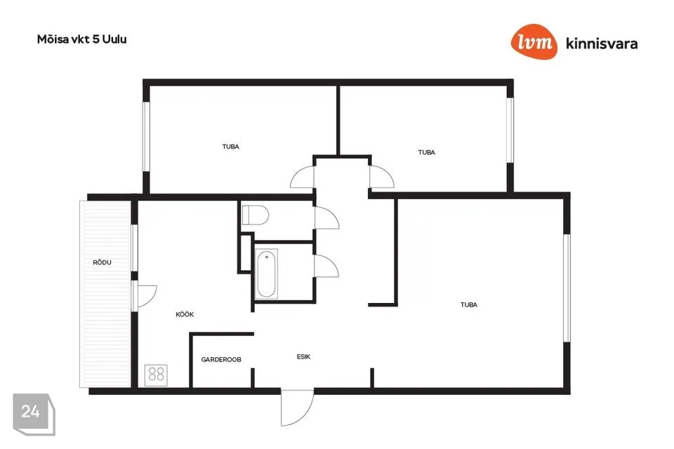 3-toaline Korter  -  Häädemeeste vald, Uulu küla - foto 2