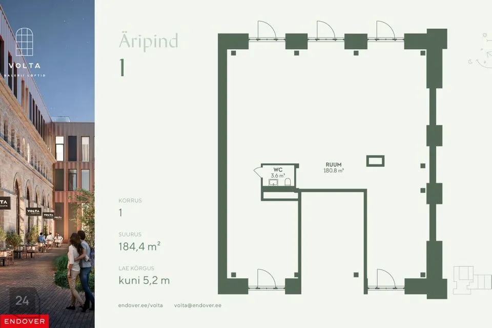 Mitme sihtotstarbega, 184 m² Äripind  -  Tallinn, Põhja-Tallinna linnaosa - foto 5