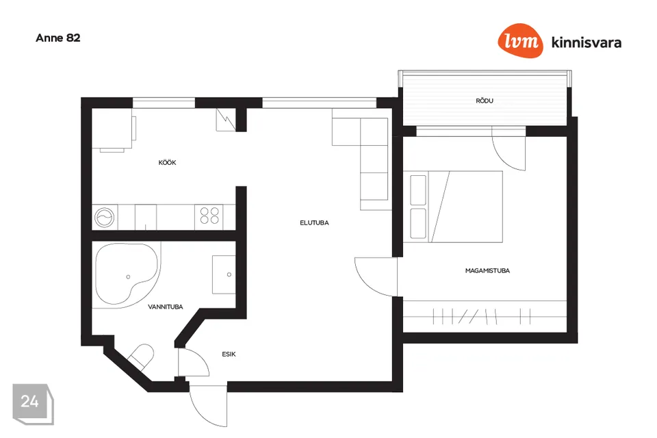 2-room apartment in Tartu linn, Tartu linn - photo 5