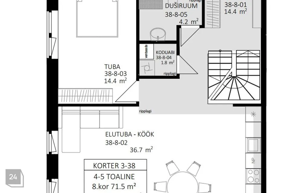 5-room apartment in Tallinn, Haabersti linnaosa - photo 2