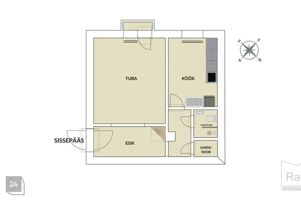 1-toaline Korter - Tallinn, Kesklinna linnaosa - foto 2