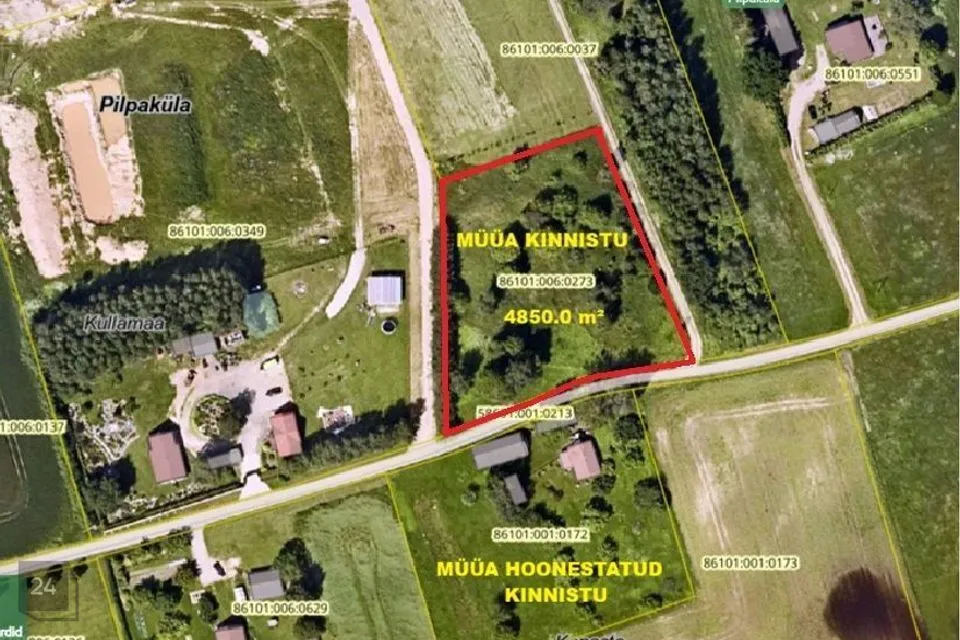 Maatulundusmaa, 4850 m² Maa  -  Peipsiääre vald, Pilpaküla