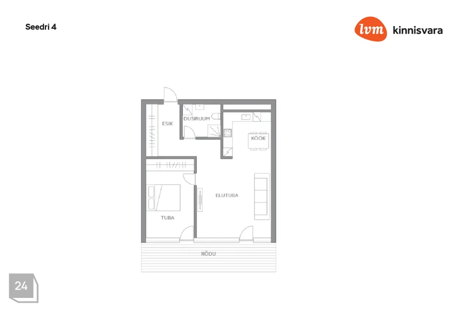 2-toaline Korter - Pärnu linn, Pärnu linn - foto 2