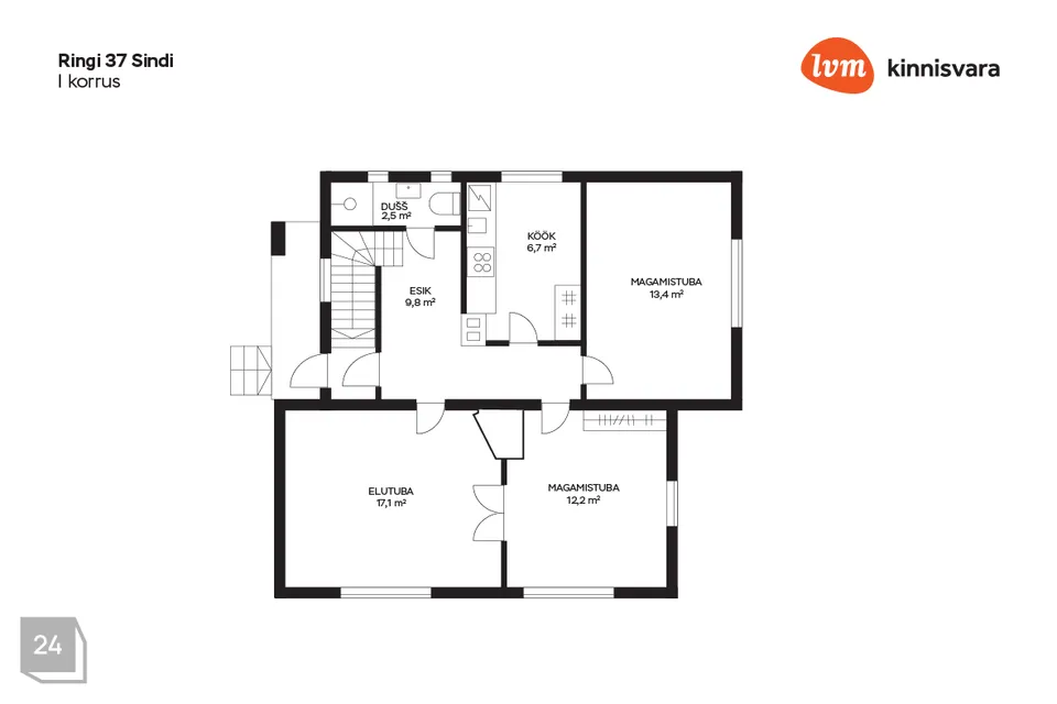 4-toaline Maja  -  Tori vald, Sindi linn - foto 3