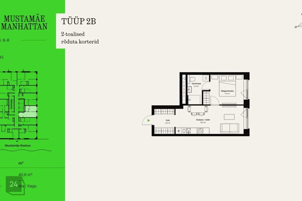 2-toaline Korter  -  Tallinn, Mustamäe linnaosa - foto 2