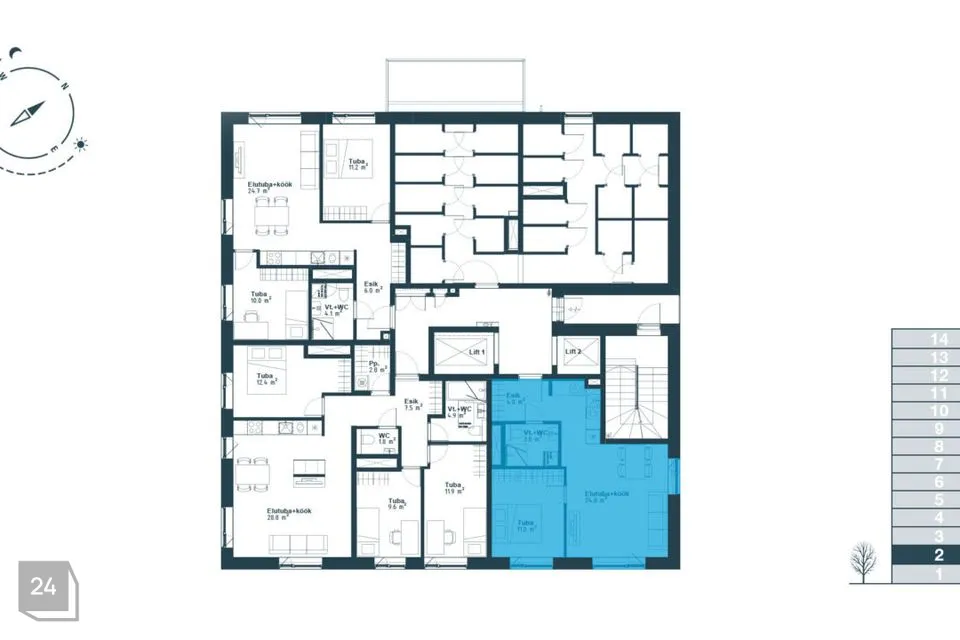 2-toaline Korter  -  Tallinn, Haabersti linnaosa - foto 3