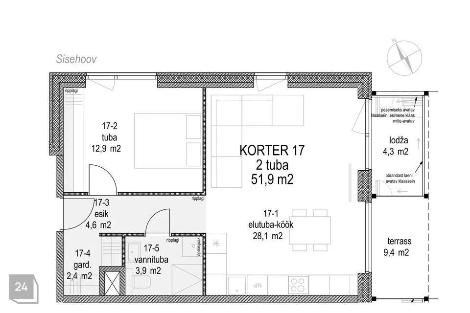 2-toaline Korter  -  Tallinn, Põhja-Tallinna linnaosa