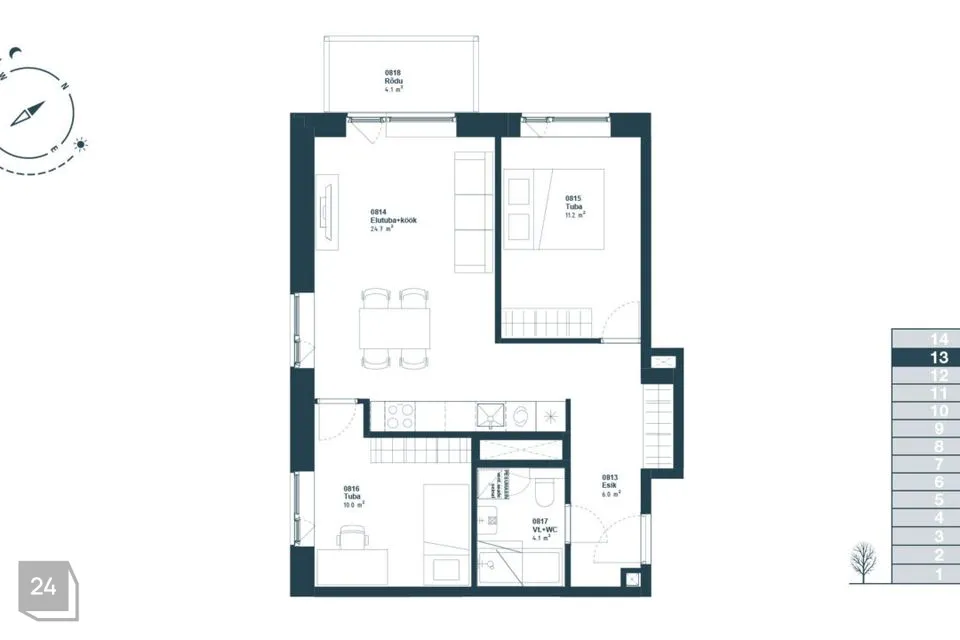 3-room apartment in Tallinn, Haabersti linnaosa - photo 2