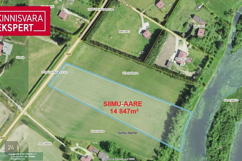 Maatulundusmaa, 14847 m² Maa  -  Tori vald, Rütavere küla - foto 5
