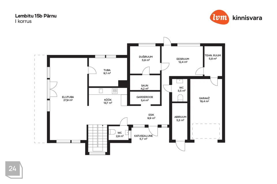 6-toaline Maja  -  Pärnu linn, Pärnu linn - foto 4