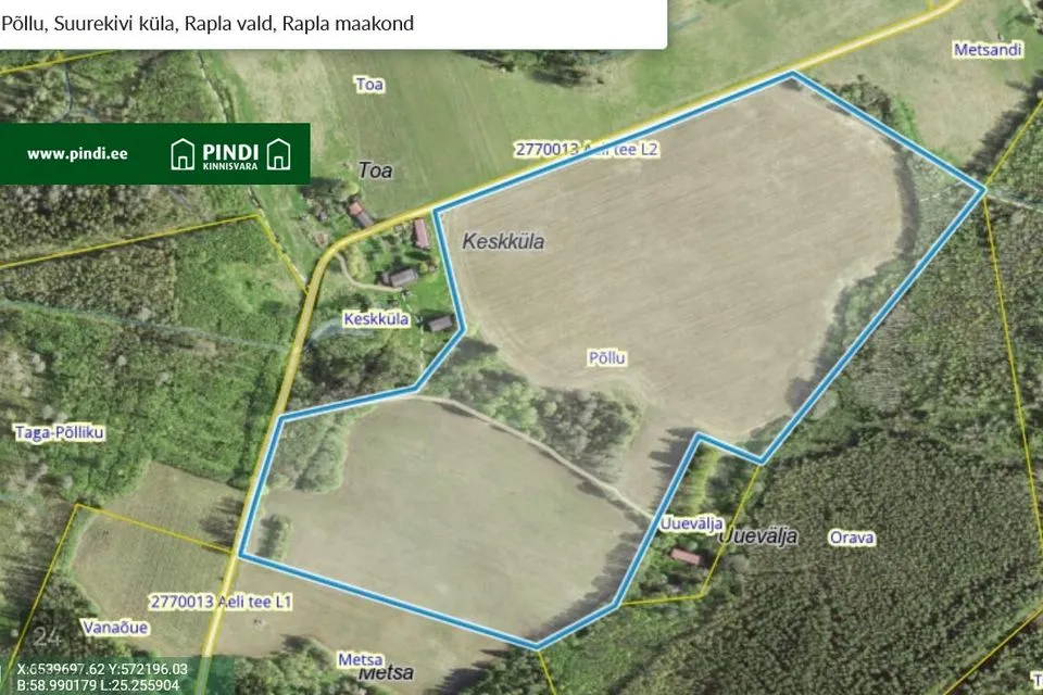Maatulundusmaa, 210677 m² участок в Rapla vald, Suurekivi küla