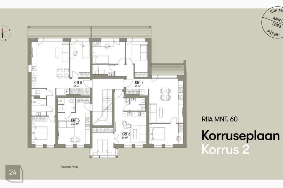 2-room apartment in Pärnu linn, Pärnu linn - photo 5