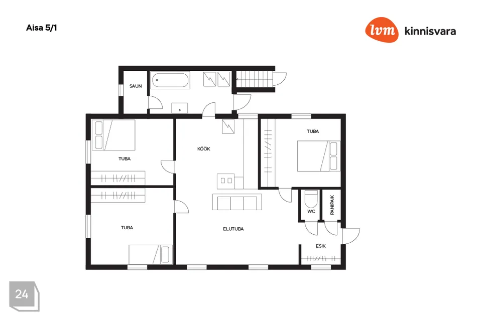 4-toaline Korter - Pärnu linn, Pärnu linn - foto 3